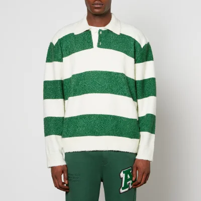 Axel Arigato Passage Striped Wool-Blend Polo Sweatshirt