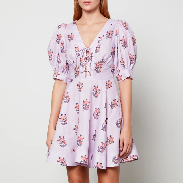 Rhodes Zoya Linen and Cotton-Blend Mini Dress