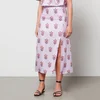 Rhode Latika Linen and Cotton-Blend Midi Skirt - Image 1