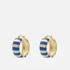 anna + nina 14-Karat Gold-Plated and Enamel Hoop Earrings - Image 1