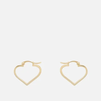 anna + nina Funky Love 14-Karat Gold-Plated Small Hoop Earrings
