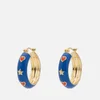 anna + nina First Love 14-Karat Gold-Plated and Enamel Hoop Earrings - Image 1