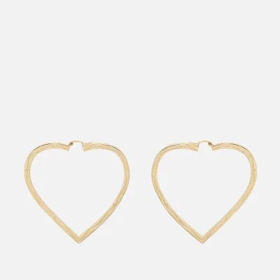 anna + nina Funky Love 14-Karat Gold-Plated Hoop Earrings