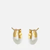 Joanna Laura Constantine Enamel and Gold-Tone Hoop Earrings - Image 1