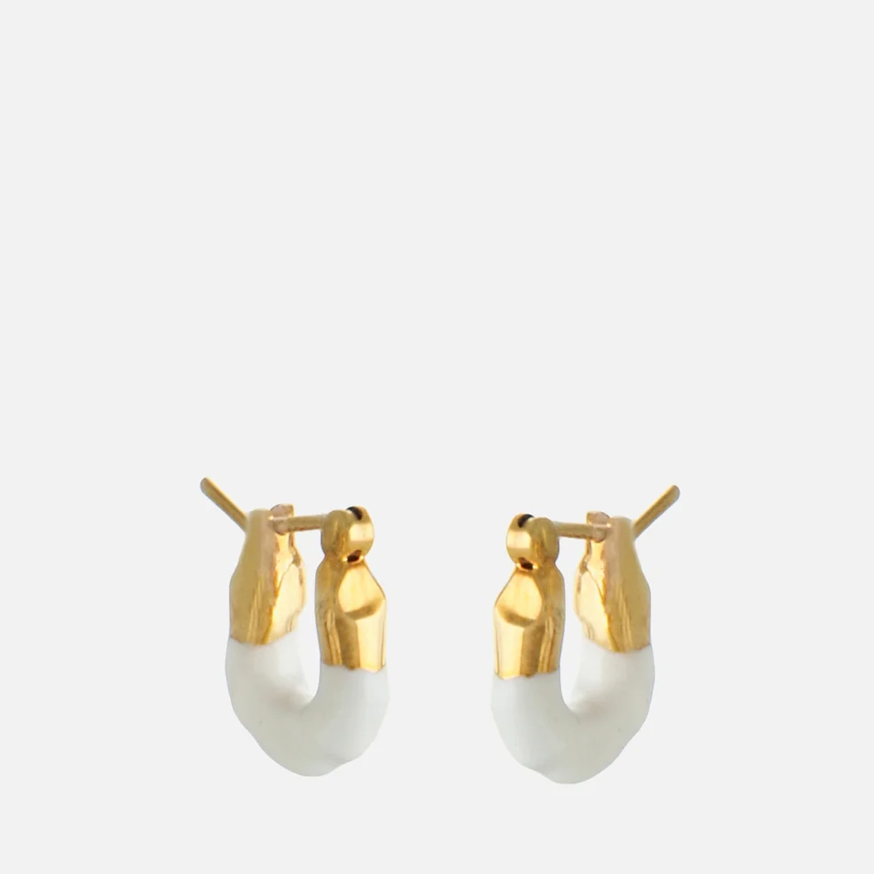 Joanna Laura Constantine Enamel and Gold-Tone Hoop Earrings Image 1