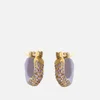 Joanna Laura Constantine Enamel, Crystal and Gold-Tone Hoop Earrings - Image 1