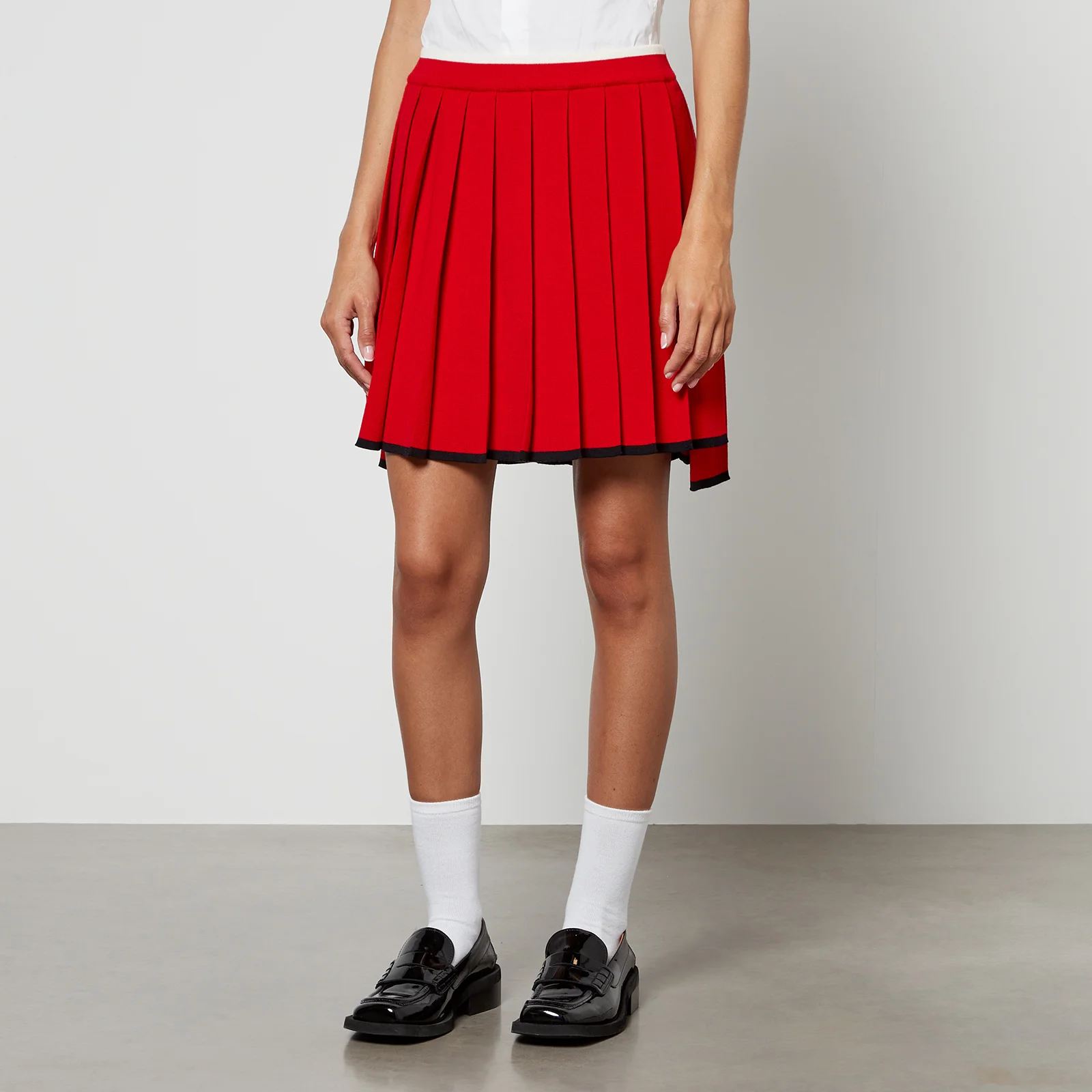 Thom Browne Pleated Wool-Blend Mini Skirt Image 1
