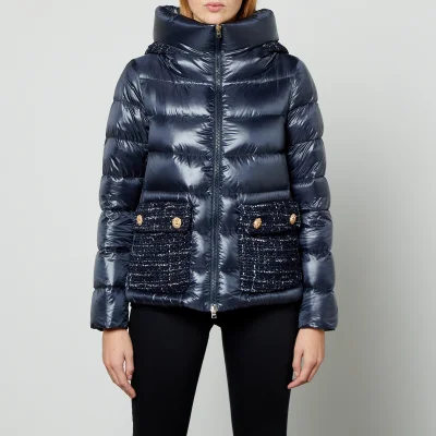 Herno Bouclé and Nylon Puffer Jacket