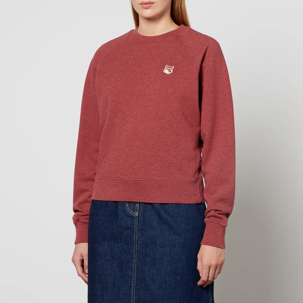 Maison Kitsuné Fox Appliquéd Cotton-Jersey Sweatshirt Image 1