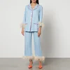 Sleeper Party Feather-Trimmed Crepe Pyjama Set - Image 1