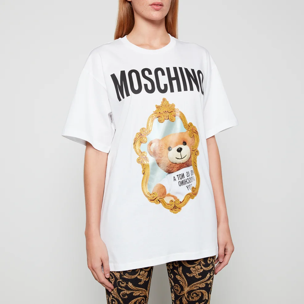 Moschino Logo-Printed Cotton-Jersey T-Shirt Image 1