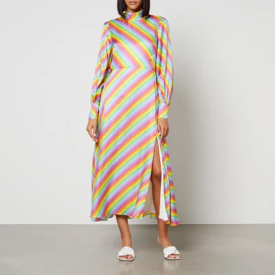 Olivia Rubin Nessie Printed Satin Midi Dress