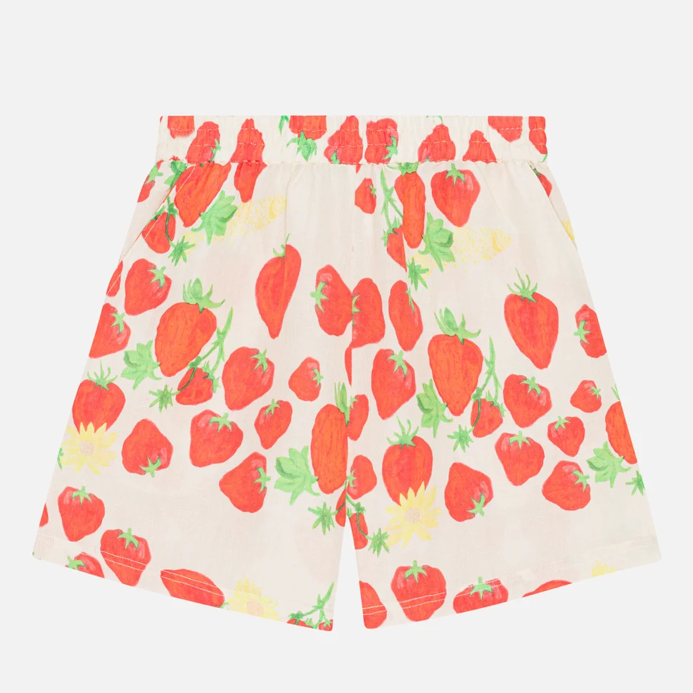 Helmstedt Strawberry Printed Linen-Blend Shorts Image 1