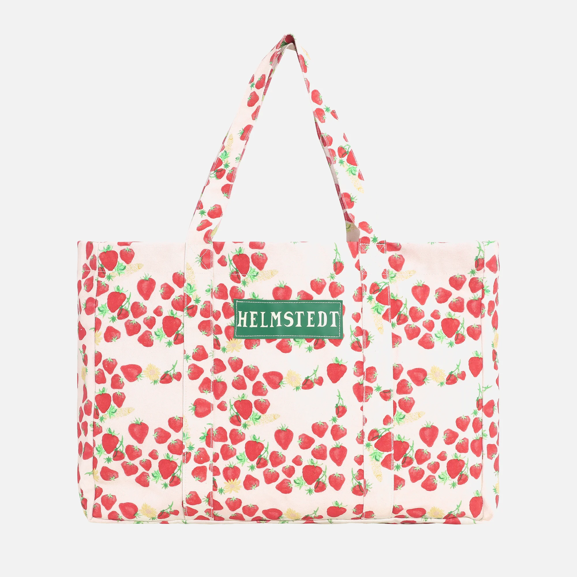 Helmstedt Terry Strawberry Print Canvas Tote Bag Image 1