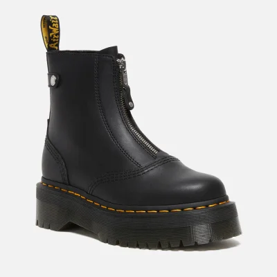 Dr. Martens Jetta Zip Front Leather Boots - UK 4