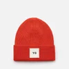 Y-3 Logo-Patched Wool Beanie - Image 1