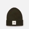Y-3 Logo-Patched Wool Beanie - Image 1