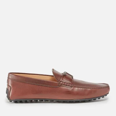 Tod's T Flat City Rubber 42C Leather Loafers