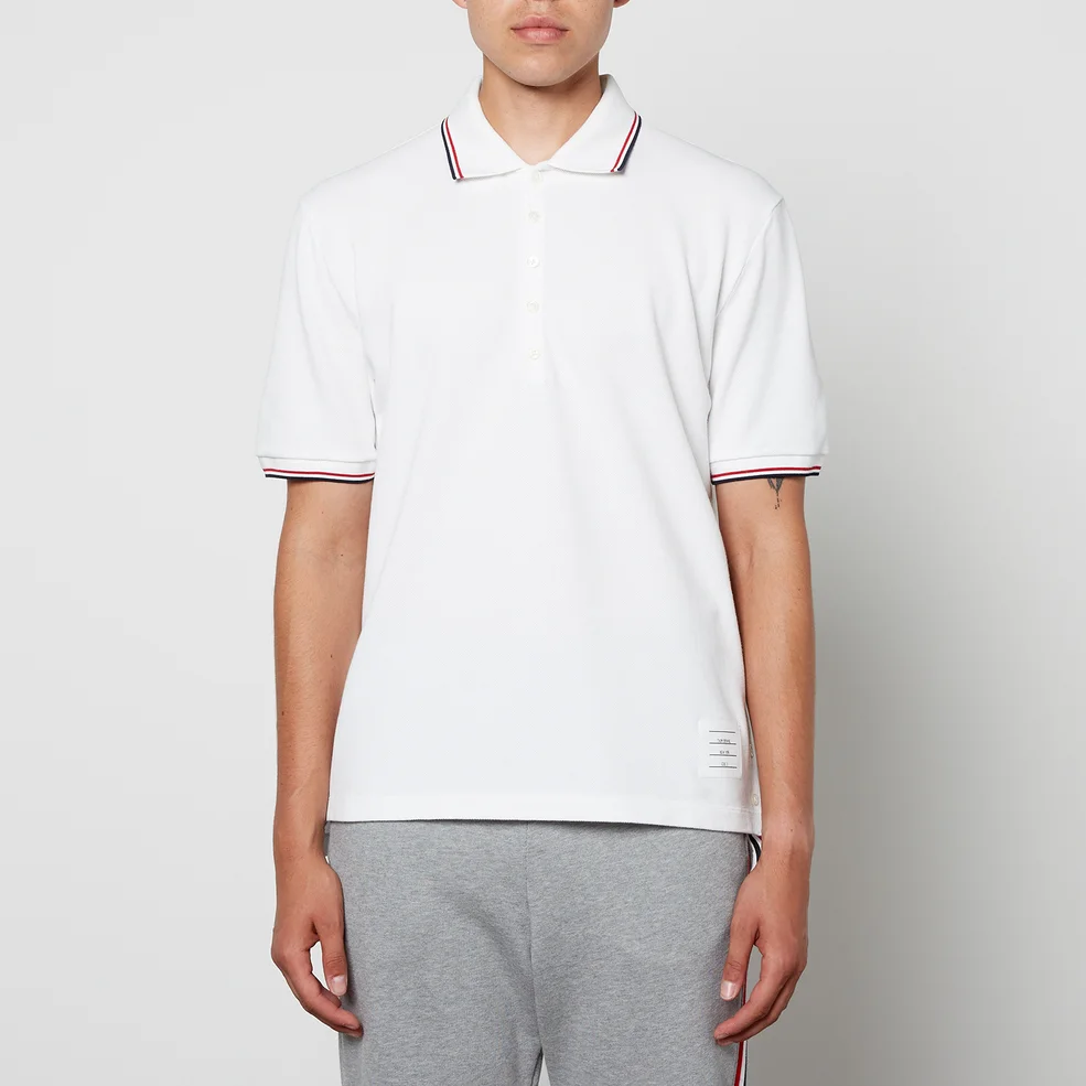 Thom Browne Cotton-Piqué Polo Shirt Image 1
