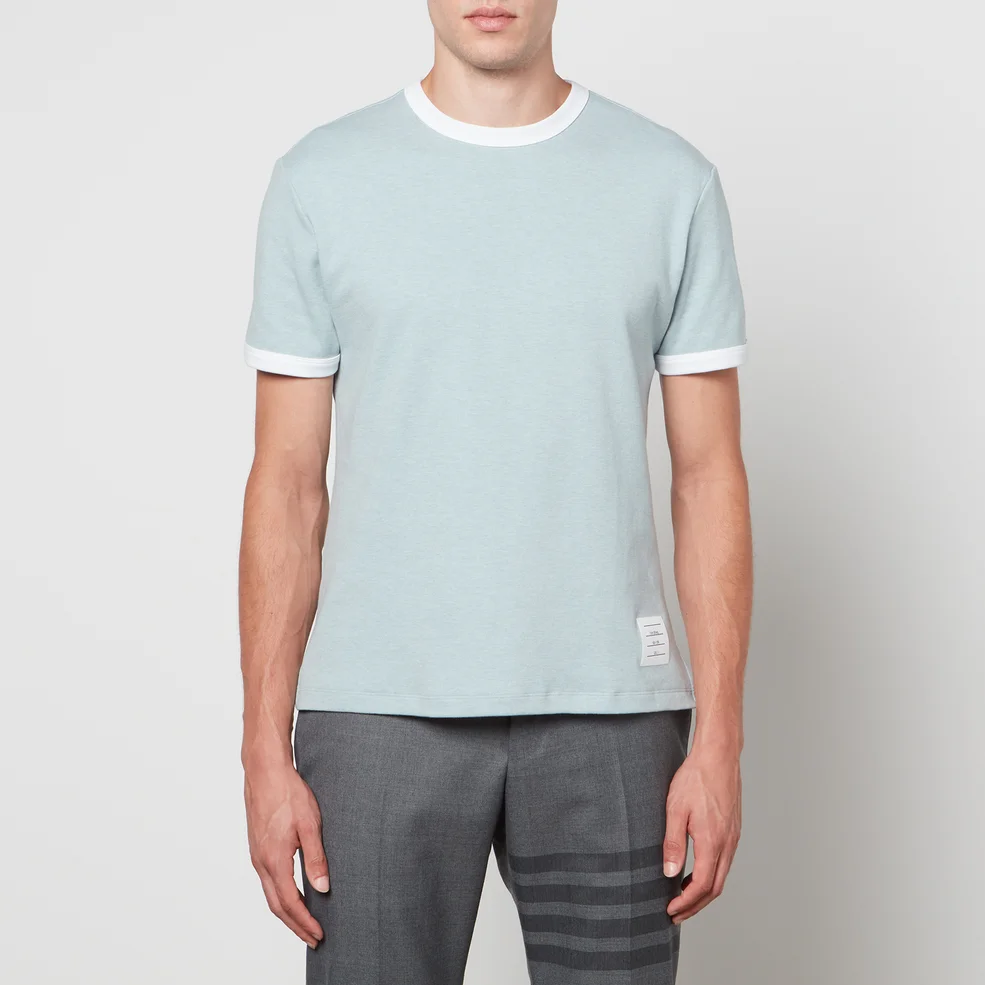 Thom Browne Ringer Cotton-Jersey T-Shirt Image 1