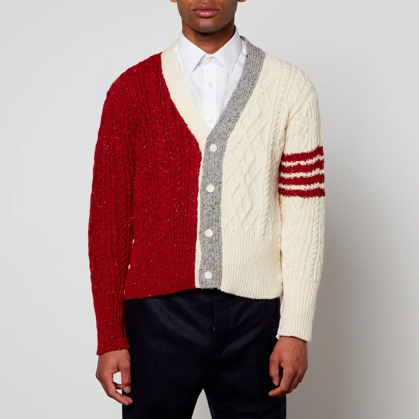 Thom Browne Wool and Mohair-Blend Cardigan Image 1