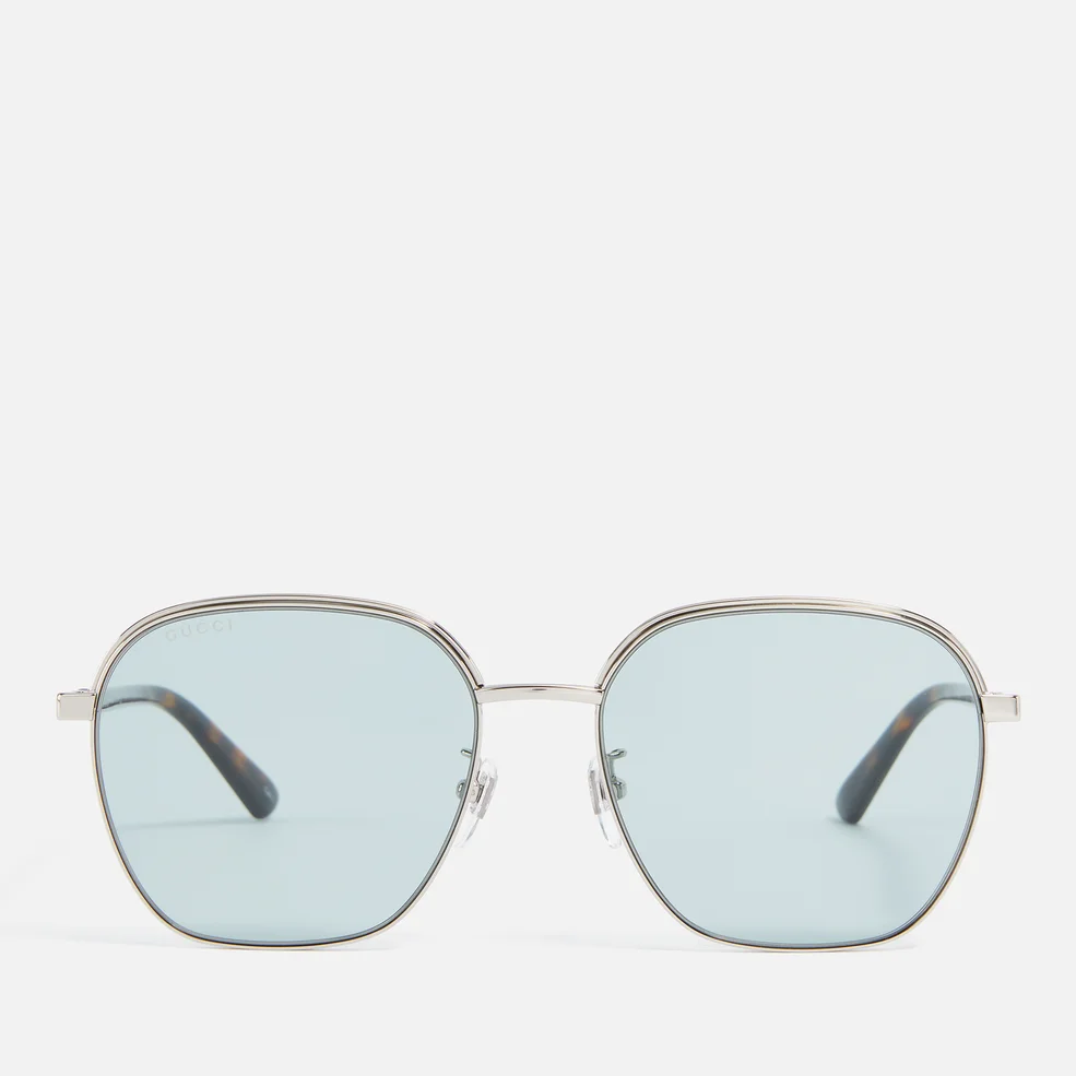 Gucci Aviator-Style Silver-Tone Metal Sunglasses Image 1