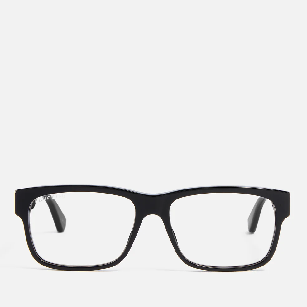 Gucci Square-Frame Striped Acetate Optical Glasses Image 1