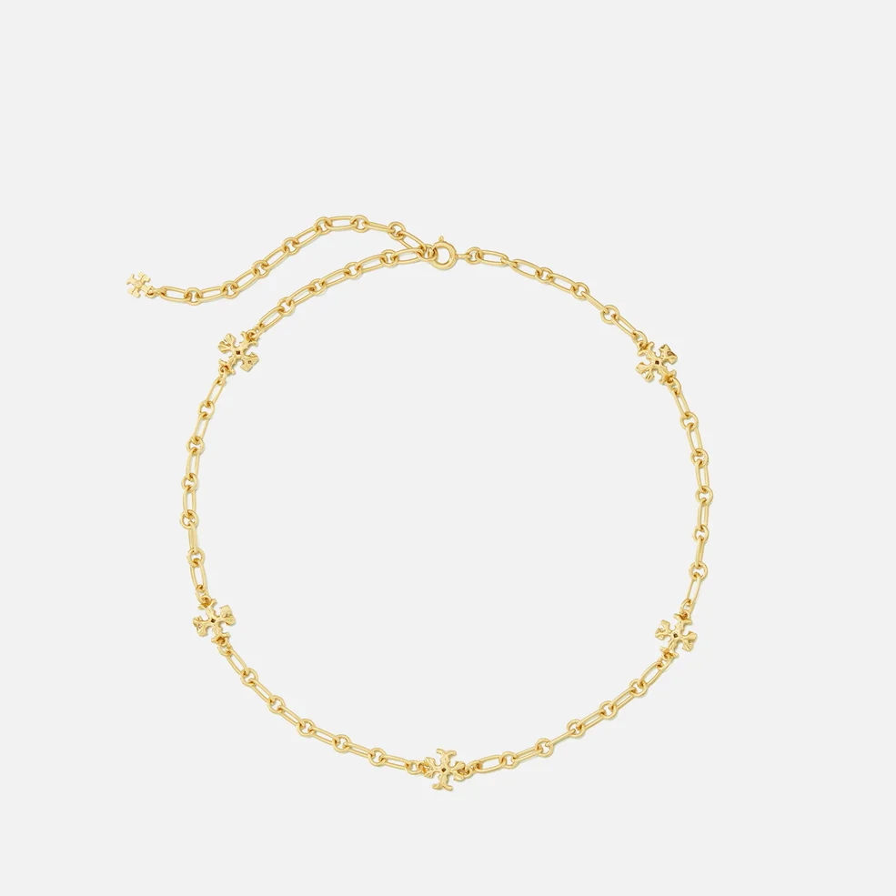 Tory Burch Roxanne Gold-Tone Brass Chain Necklace Image 1