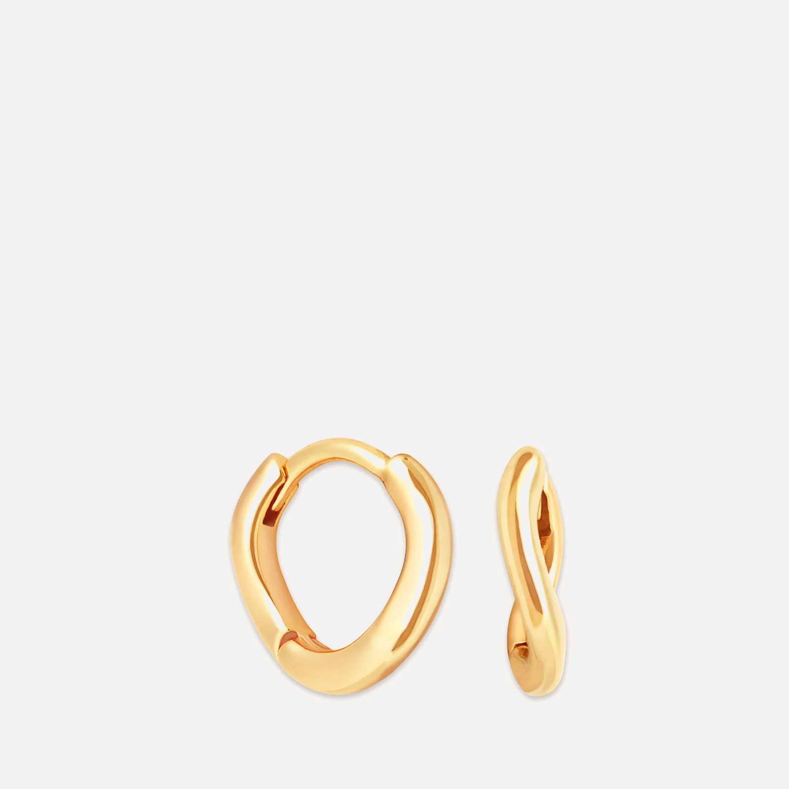 Astrid & Miyu Wave 18-Karat Gold-Plated Earrings Image 1