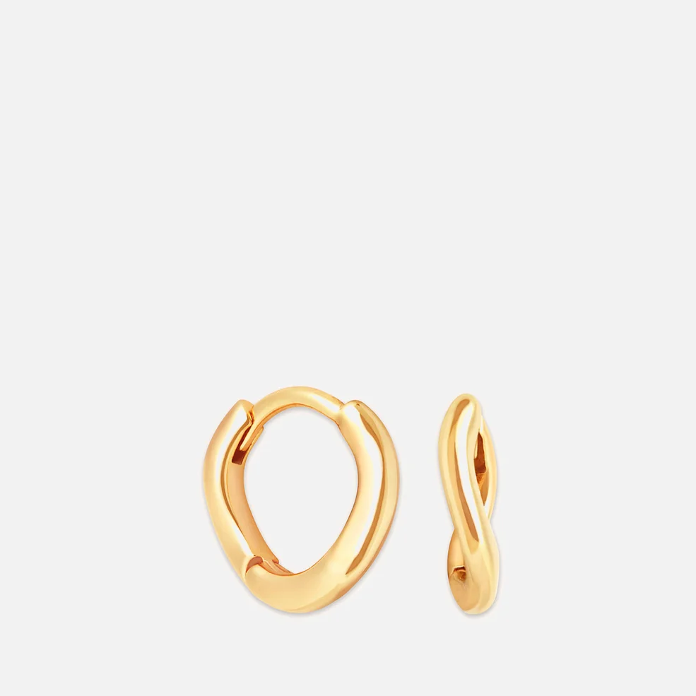 Astrid & Miyu Wave 18-Karat Gold-Plated Earrings Image 1