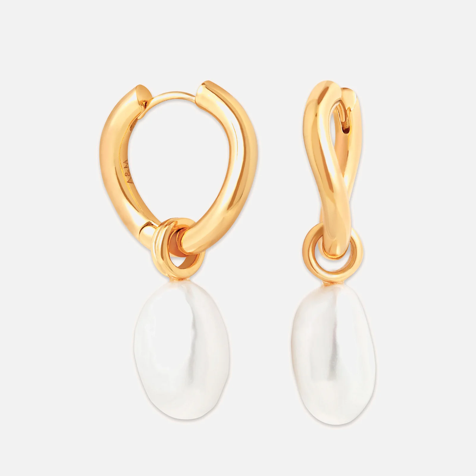 Astrid & Miyu 18-Karat Gold-Plated Freshwater Pearl Earrings Image 1