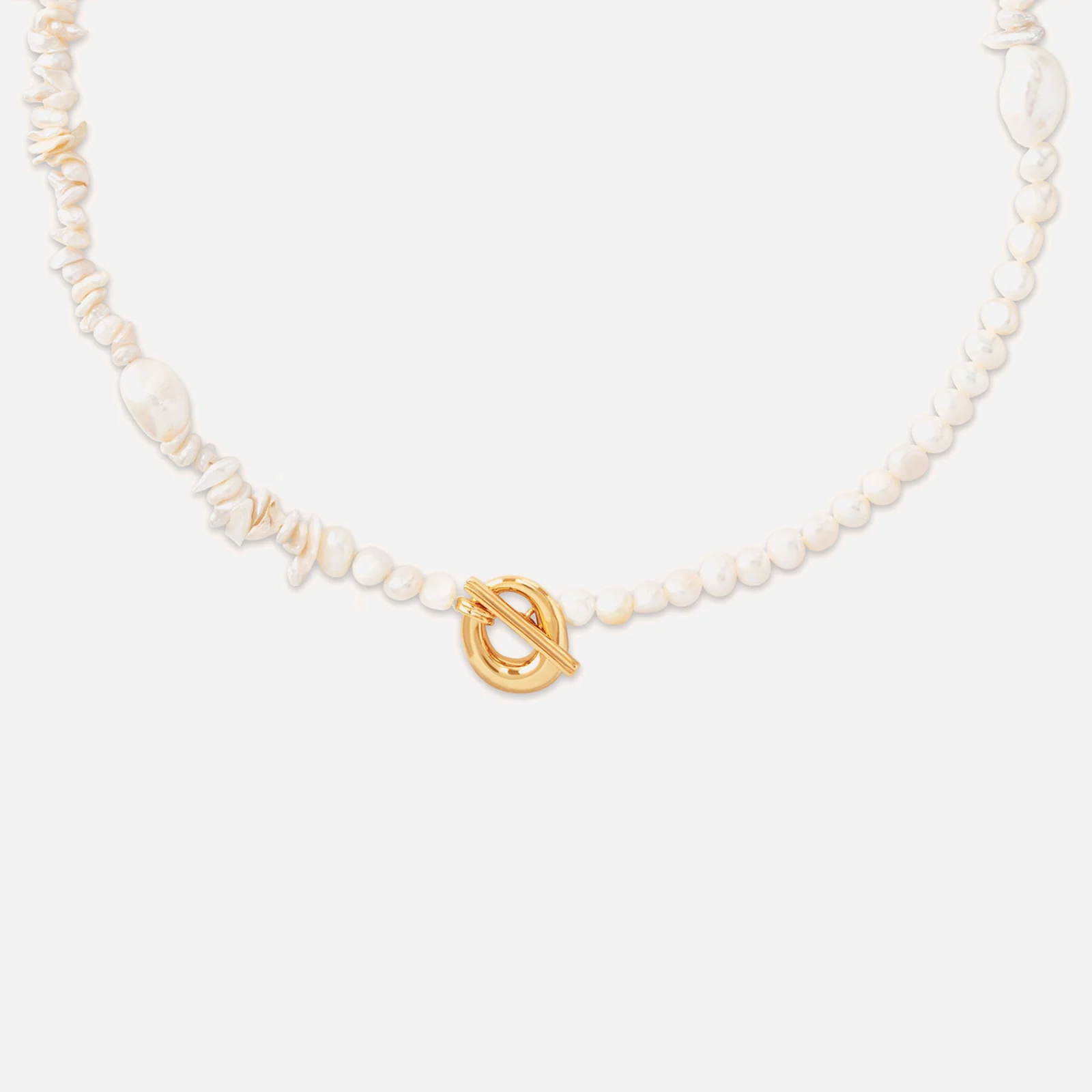 Astrid & Miyu Serenity 18-Karat Gold-Plated Freshwater Pearl Necklace Image 1