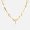 Astrid & Miyu Women's Pearl Link Chain Necklace - Gold - Image 1