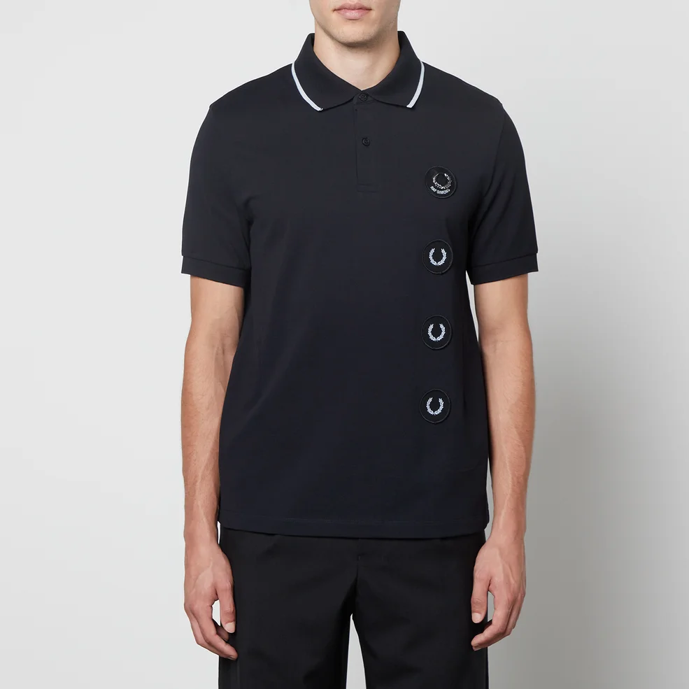 Fred Perry X Raf Simons Appliquéd Cotton-Piqué Polo Shirt Image 1