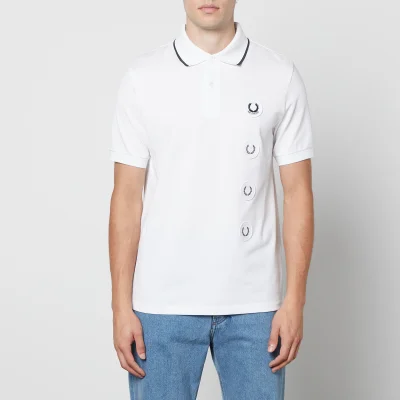 Fred Perry X Raf Simons Logo-Appliquéd Cotton-Appliquéd Polo Shirt