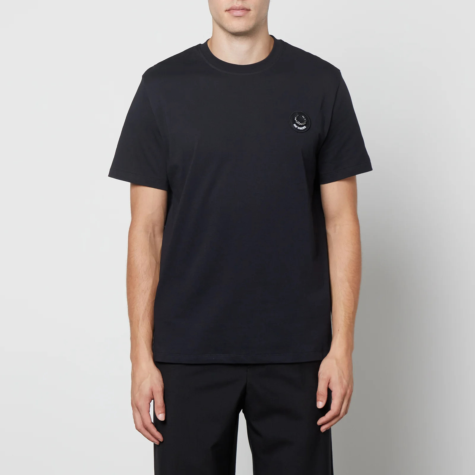 Fred Perry X Raf Simons Logo-Detailed Cotton-Jersey T-Shirt Image 1