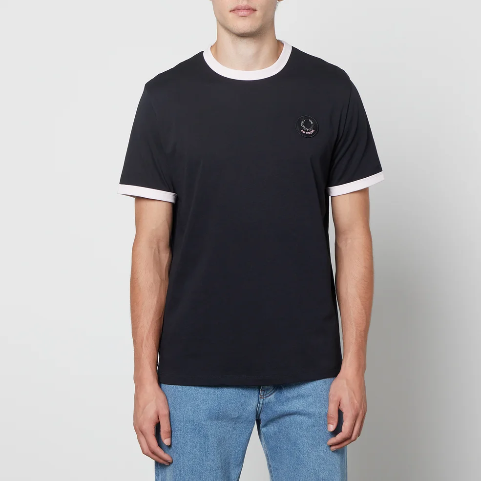 Fred Perry X Raf Simons Printed Logo-Detailed Cotton-Jersey T-Shirt Image 1