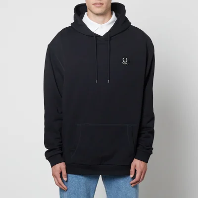 Fred Perry X Raf Simons Oversized Appliquéd Cotton-Jersey Hoodie
