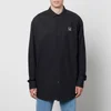 Fred Perry X Raf Simons Oversized Embroidered Cotton-Poplin Shirt - Image 1