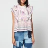 Sea New York Naya Pleated Quilted Floral-Print Voile Top - Image 1