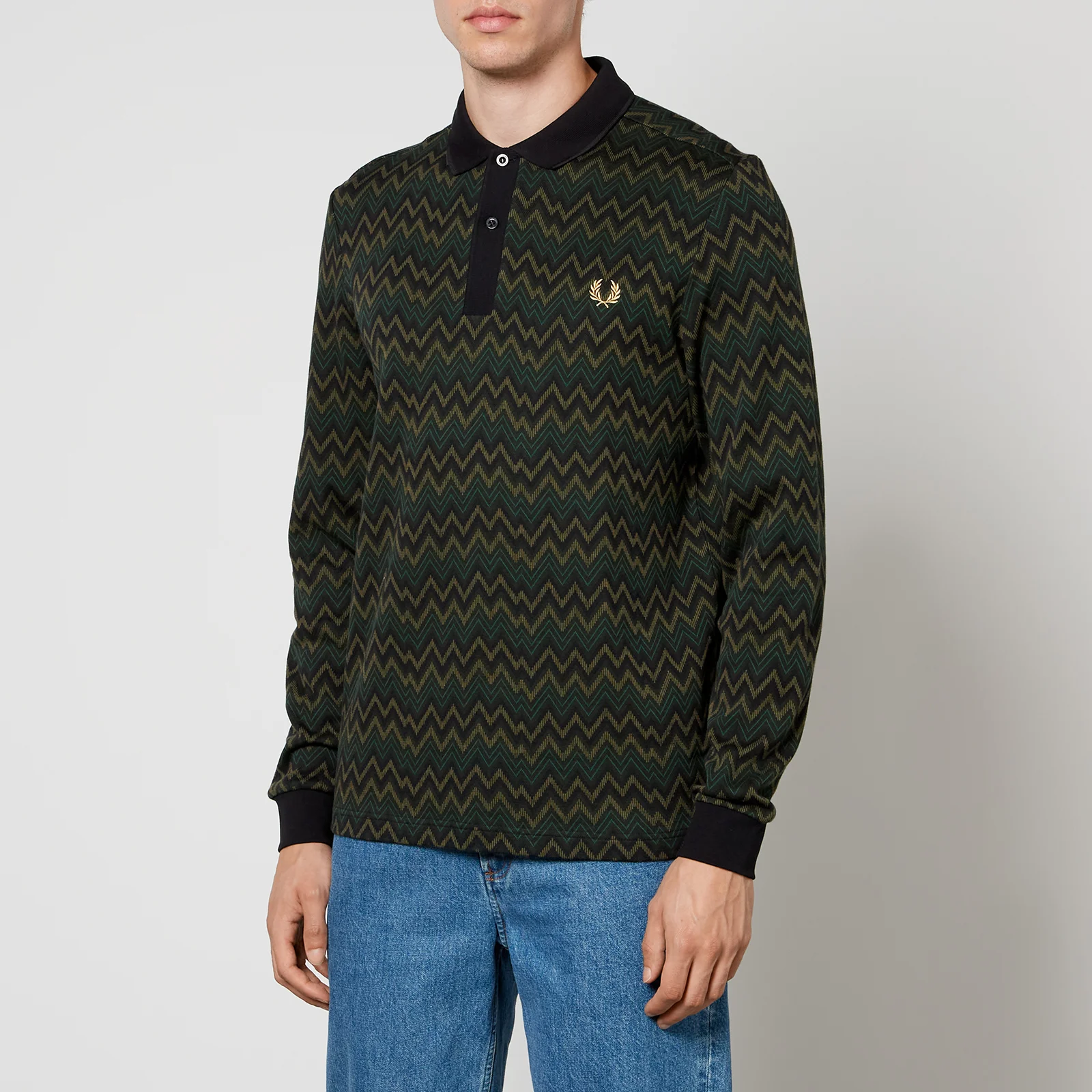 Fred Perry Cotton-Jacquard Polo Shirt Image 1