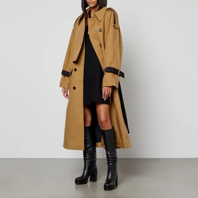 3.1 Phillip Lim Double-Breasted Belted Two-Tone Shell Trench Coat