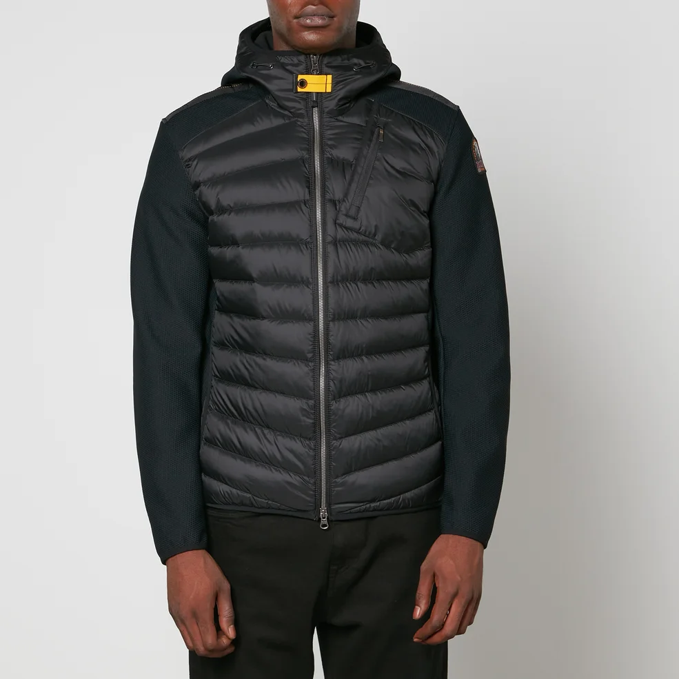 Parajumpers Nolan Quilted Shell and Waffle-Knit Down Hooded Jacket Image 1