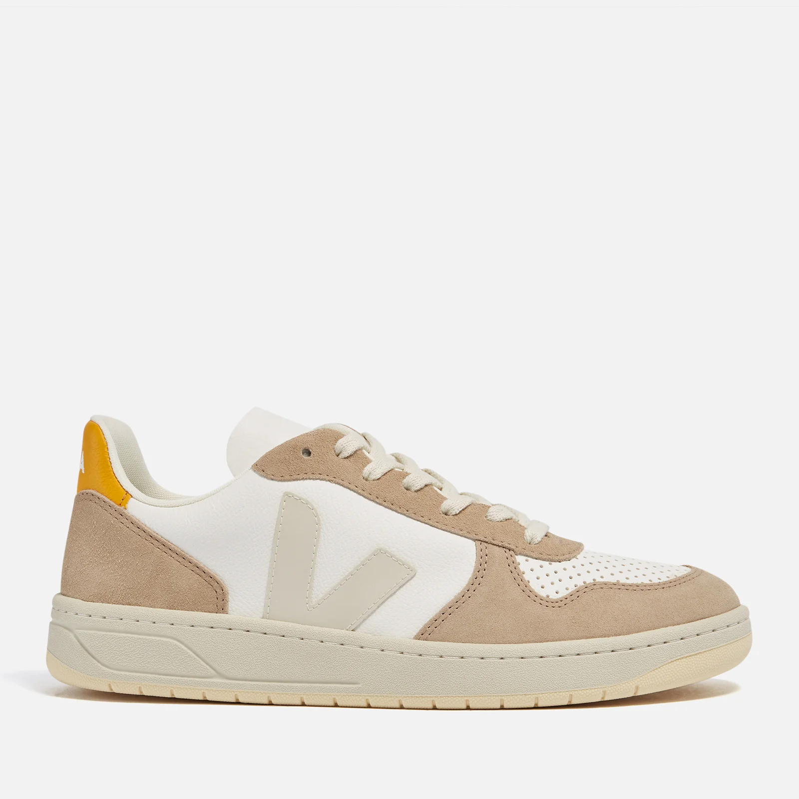 Veja V-10 Leather and Suede Trainers Image 1