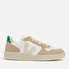 Veja V-10 Leather and Suede Trainers - Image 1