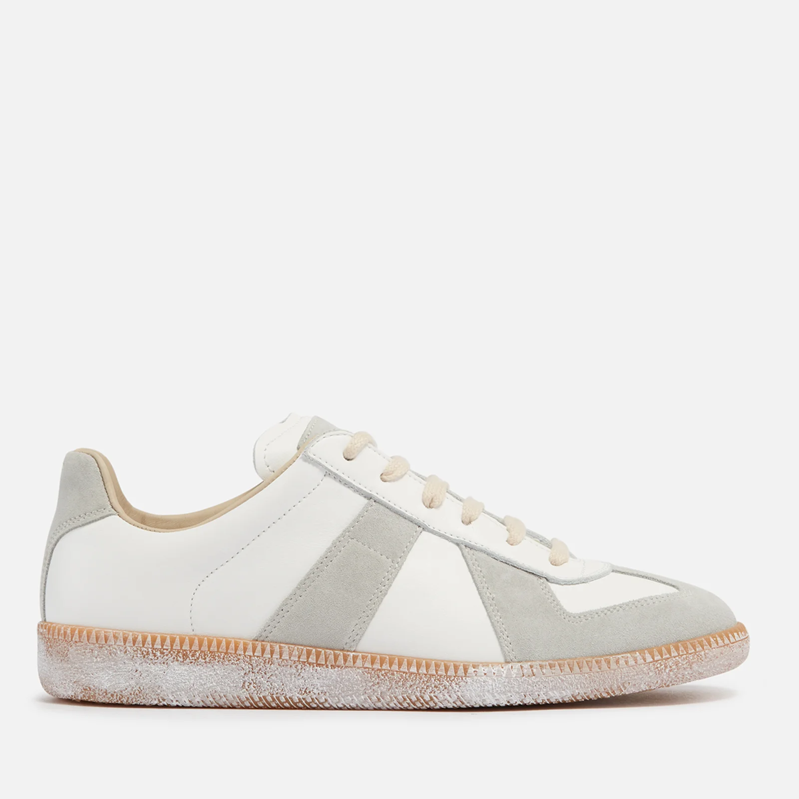 Maison Margiela Replica Deconstructed Leather, Suede and Cotton-Canvas Trainers Image 1