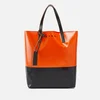 Marni Tribeca Leather-Trimmed Two-Tone Coated-PVC Tote - Image 1
