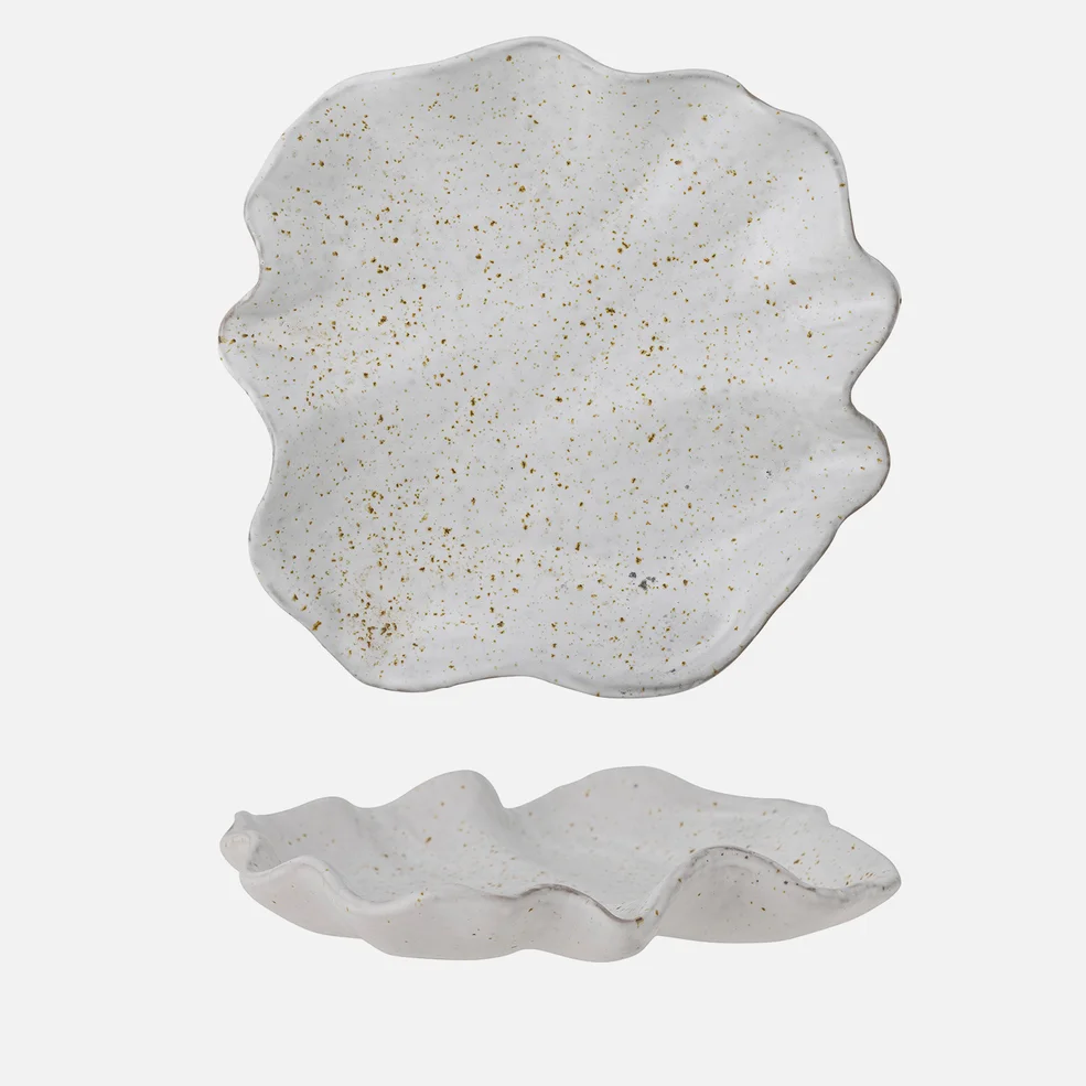 Bloomingville Shea Stoneware Tray - White Image 1