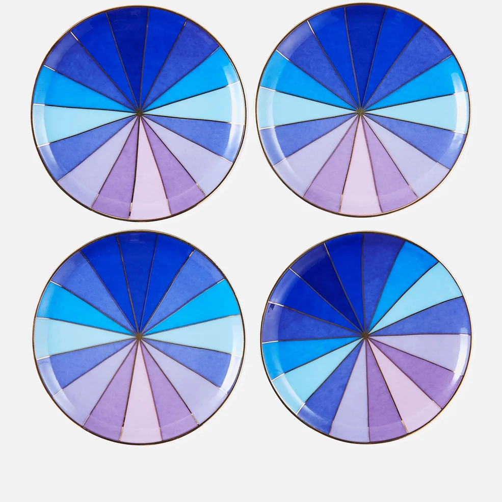 Jonathan Adler Scala Coasters - Set of 4 - Blue/Purple Image 1