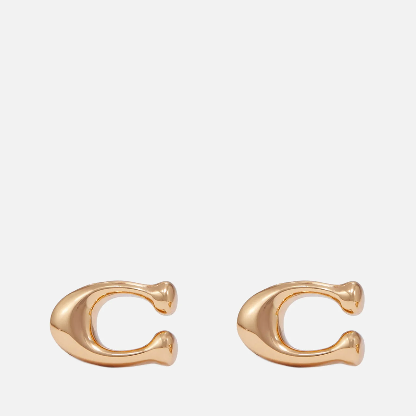 Coach Bubble C Gold-Tone Earrings Image 1